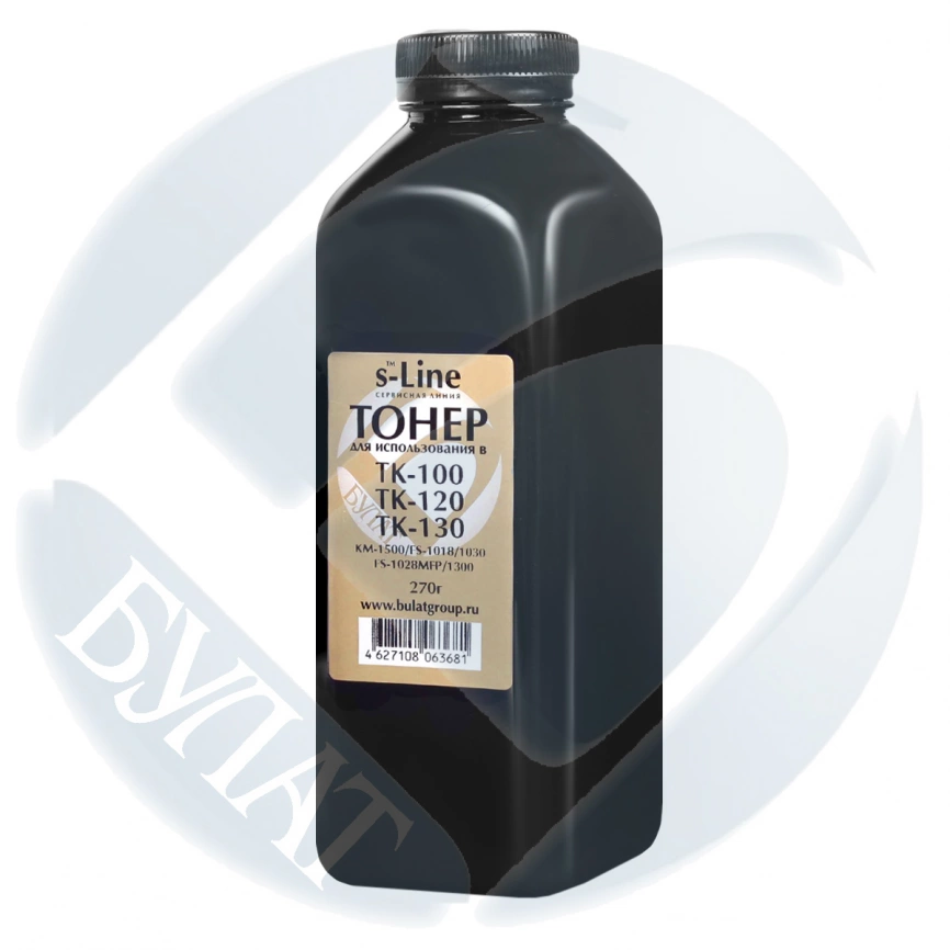Тонер Kyocera FS-1028MFP банка 270г TK-100 /120 /130 БУЛАТ s-Line фото 1