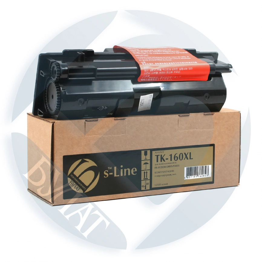 Тонер-картридж Kyocera FS-1120D TK-160XL (12.5k) БУЛАТ s-Line фото 1