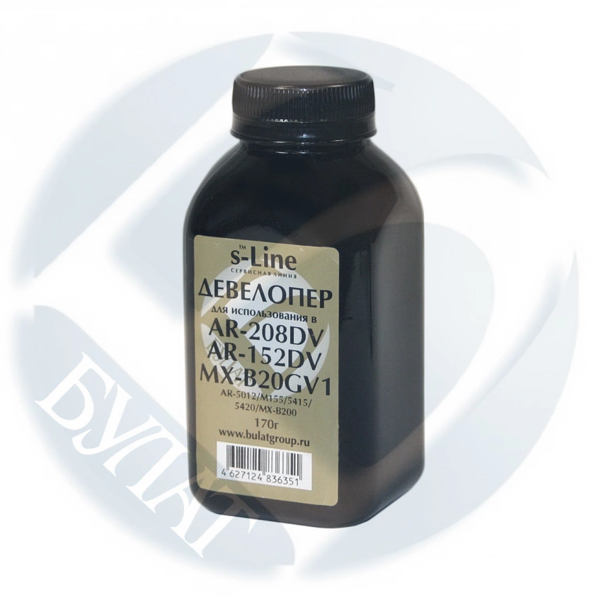 Девелопер Sharp AR-5420 /5415 /MX-B200 банка 170г AR-208DV/AR-152DV/MX-B20GV1 БУЛАТ s-Line фото 1