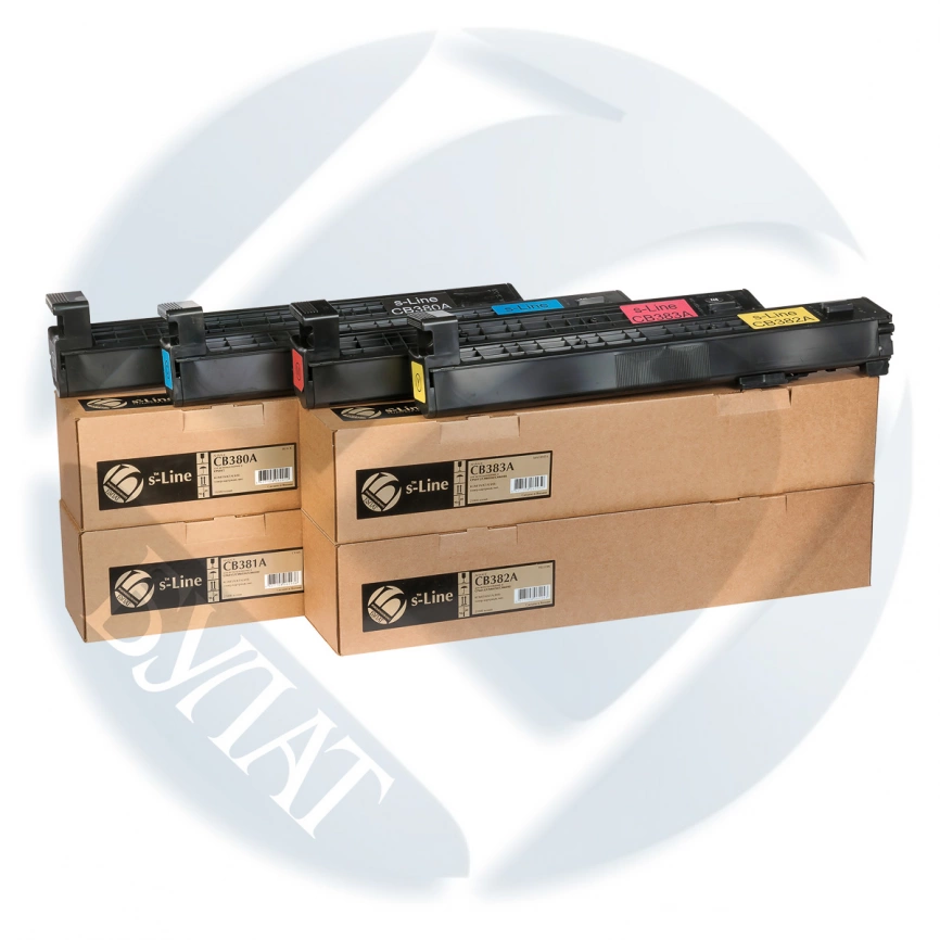 Тонер-картридж HP Color LJ CP6015 /CM6030MFP CB382A Y (21k). БУЛАТ s-Line (восстановленный) фото 1